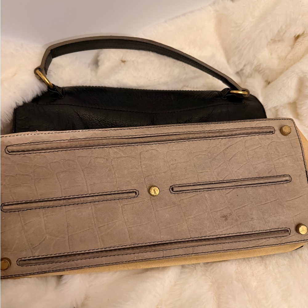 Yves Saint Laurent Black and Tan Satchel - Picture 10 of 15